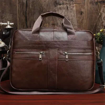Fashion Portable Men’s Cowhide Crossbody Bag